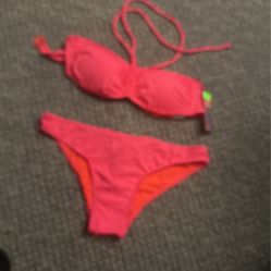 Orange Pink Bathing Su