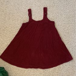 Corduroy Old Navy XL Dark Red/Mahogany Dress With Pockets 