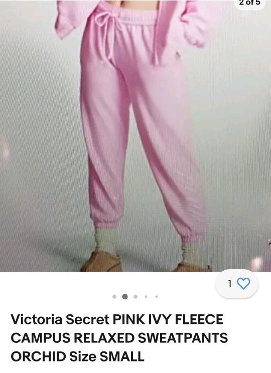 Brand New Victoria Secret PINK Fleece Pants Size Small For $30