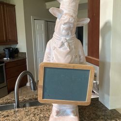 Decorative Chef Pig Statue. 