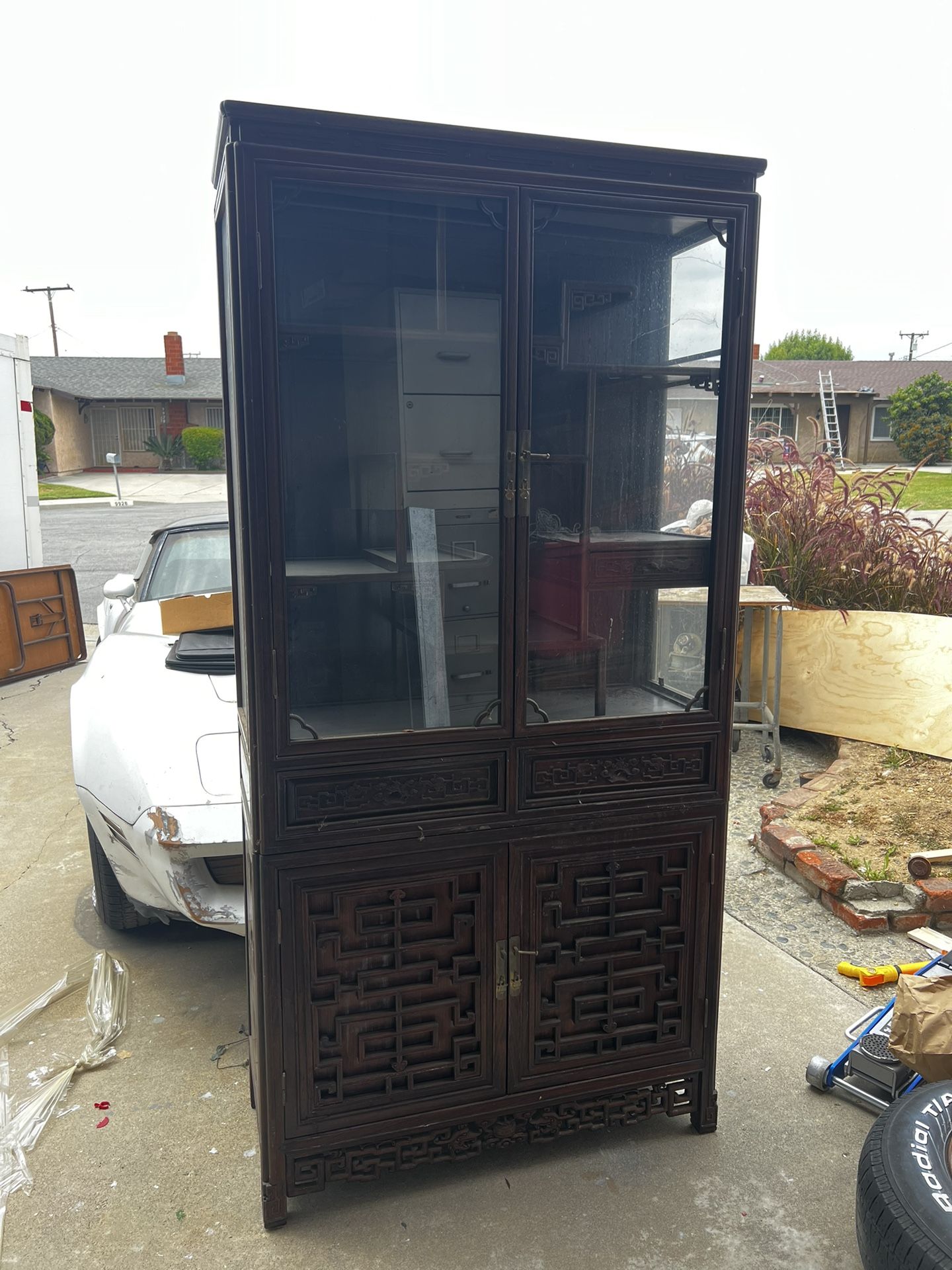 Armoire Hutch Curio Cabinet Chinese