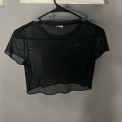 Black Sheer Top
