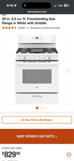 GE gas stove