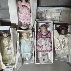 Vintage porcelain dolls