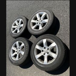 4 — 215/60r16 5x114.3 5x4.5 Stock Nissan Altima Kia Optima Cr-v Camry Corolla Civic Accord Altima Sentra Camry Rims Wheels Good 90% Treads Tires!!!