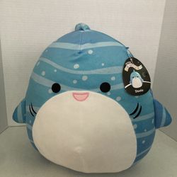 Squishmallows 12” Steele Striped Whale Shark NWT