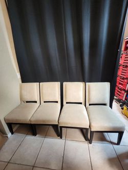 Set of 4 DESIGNMASTER Upholstered Dining Chairs