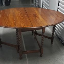 Antique Cherry Wood Drop Leaf Table