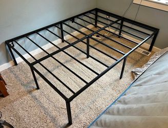 Black Metal Platform Bed Frame