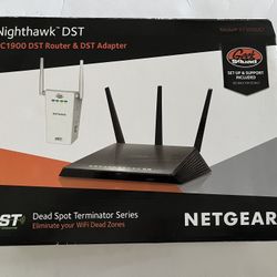 Excellent NETGEAR Nighthawk DST AC1900 DST Black Wi-Fi Router & DST Adapter