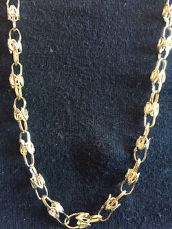 14k solid gold fancy style chain