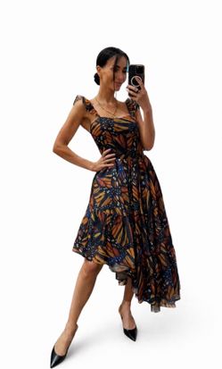 Designer asymmetric dress
