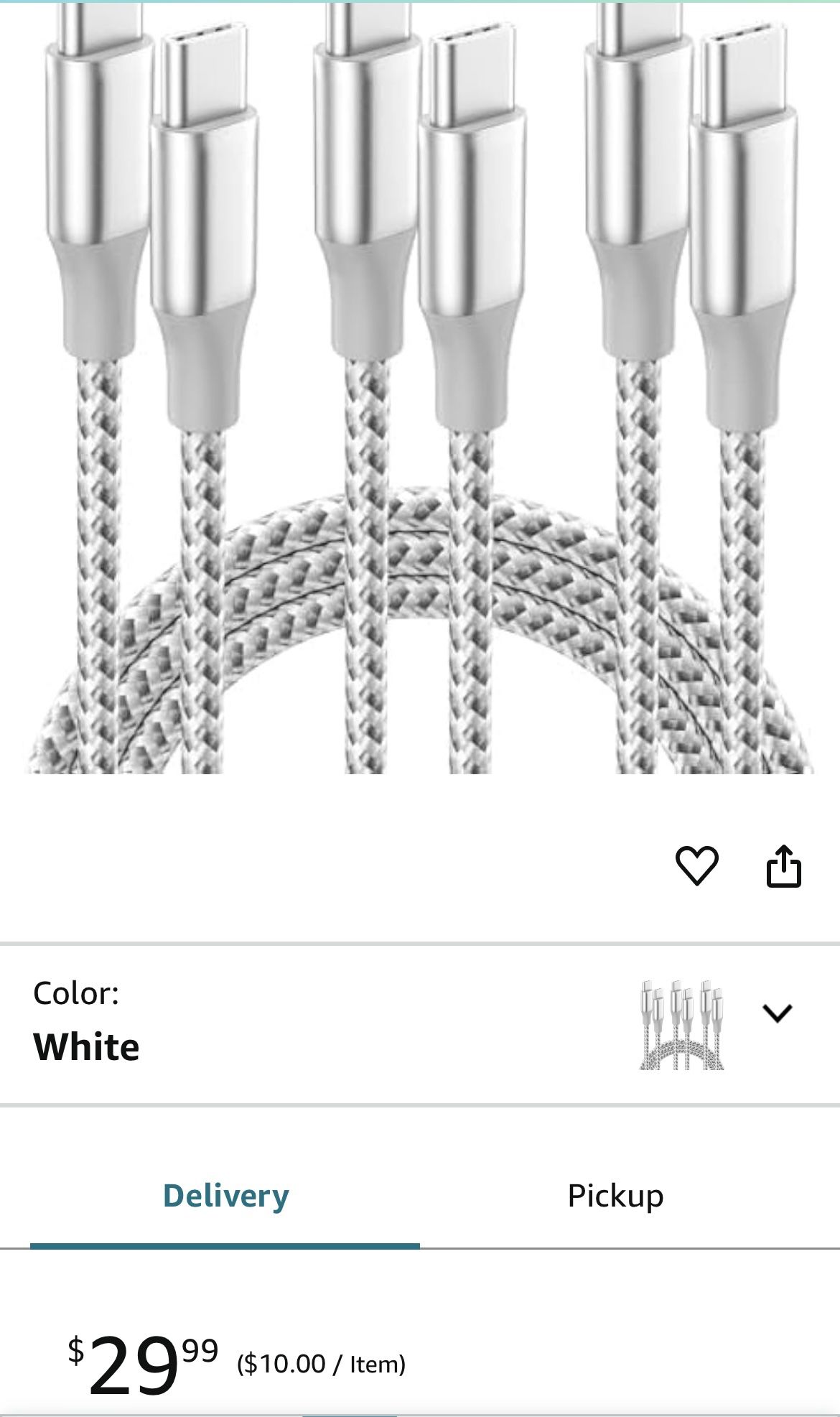 New In Box USB C Cable,3Pack 10FT 60W USB C to USB C Cable Nylon Braided Type C Fast Charging Cord,USB C Charger Cable Compatible iPhone/iPad/MacBook&