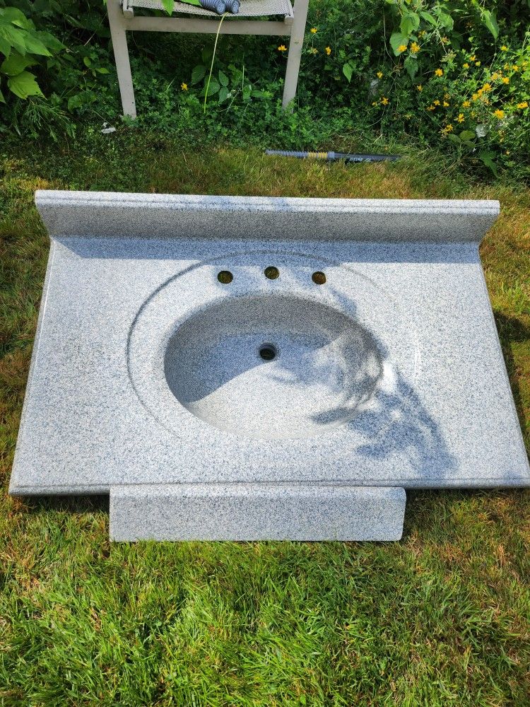 New 36 Inch Solid Surface Sink And Counter Top