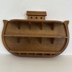 Vintage Franklin Mint Noahs Ark Salt & Pepper Collection Wall Shelf Display Only