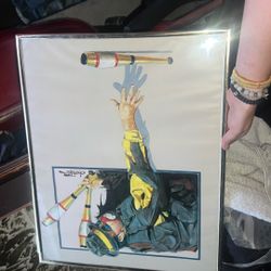 Framed “The Juggler” by Chuck Oberstein