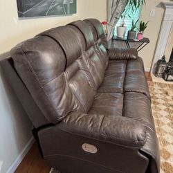 Leather Electric Couch And Loveseat