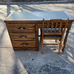 Small vintage, four drawer, desk and chair made by Young/Hinkel, Ship Ahoy line