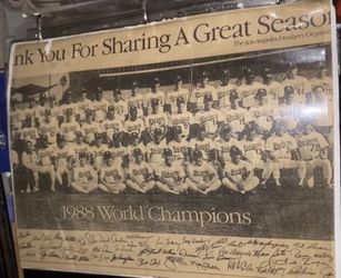 Dodgers 1988 World Series Team Signatures