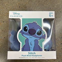 NWT Stitch plush wired headphones 