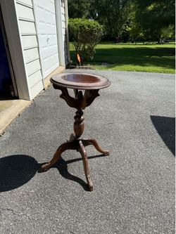 Antique wood drink table