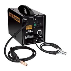 Handy Chicago Electric MIG 170 wire feed welder. Has the cart it sits on and a welding helmet included. Runs on 240VAC, 60Hz, 20A. Good for mild steel