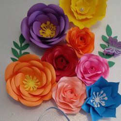 Paper Flowers For Wall Decorations