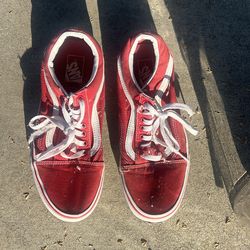 Red vans size 9.5
