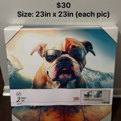 New! Canvas Dog Set 