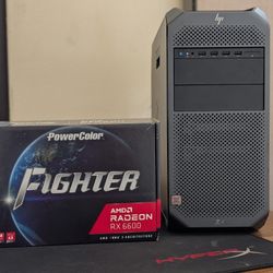 Hp Z4 G4 Intel Core i7 7800x + AMD Radeon RX 6600 X299 Workstation Desktop PC Computer 