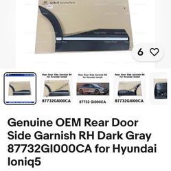 2022 2023 2024 Hyundai Ioniq 5 Rear Right Side Door Flare Moulding 