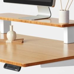 Jarvis Bamboo Monitor Riser Shelf 