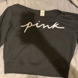Pink Off The shoulder Sweatshirt