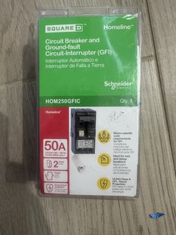 Square D 50 Amp Double Pole GFCI Circuit Breaker 