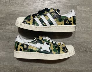 Adidas x A Bathing Ape Superstar Camo Shoes Size 4.5