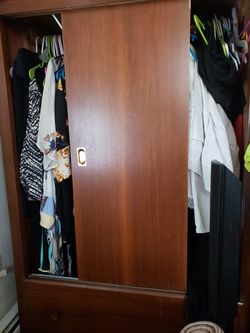 Wardrobe, fireplace