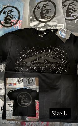Hellstar Rhinestone Logo T-Shirt Size L