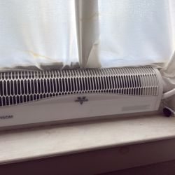 Vornado Transom 26 in. 4 Speed Low Profile Window Fan, White