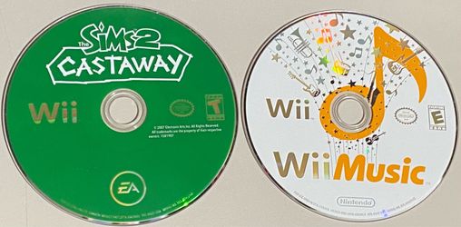 Nintendo Wii The Sims 2: Castaway And Wii Music Lot Bundle (READ DESC)