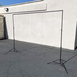 (New) $40 Heavy Duty Backdrop Stand 8.5x10 FT with Carry Bag and Clips 