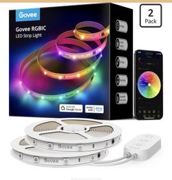 Govee Smart RGBIC LED Strip Lights 65.6ft, Alexa LED Light Strip Work with Google Assistant, Music Sync, DIY Multiple Colors on One Line, WiFi Color C