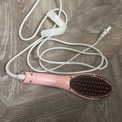 NASV Hair Straightener Brush, hair curling, styling, Smoothing Hot Brush/Straightening Brush pink