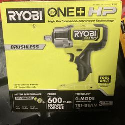 RYOBI  BRUSHES  1/2” IMPACT WRENCH