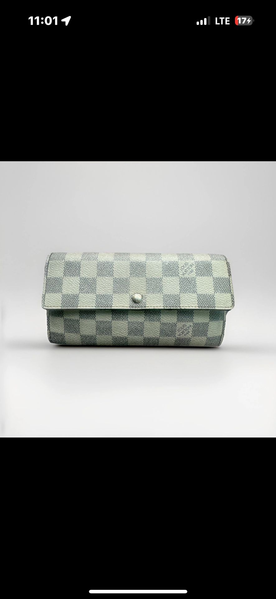 Louis Vuitton Sarah Wallet - Damier Azur (Cream/Grey) 💼✨