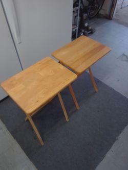 Set of 2 Wooden Folding TV Tray Tables. ( 5.00 a piece )