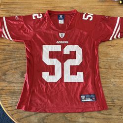 Women’s 49Ers #52 Willis Red Jersey Shirt Size Small