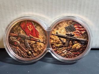 Rifles of War AK-47 M-16 2-Coin Set 1oz Copper Colorized Infinity Cap