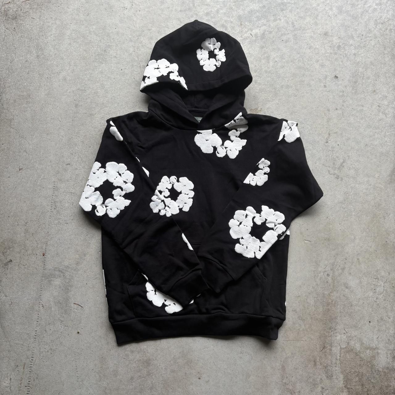 Black And White Denim Tear Hoodie🔥