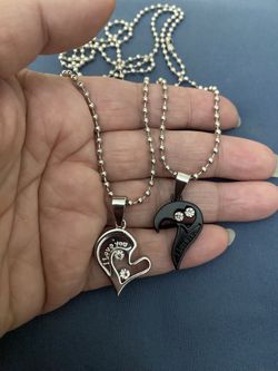 I Love You Heart ❤️ Couple Necklaces 