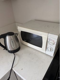 Microwave and kettle